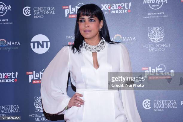 Actress Roberta Burns is seen attending at photocall to promote 5th Platinum Awards of Ibero-American Cinema, the event will be held on April 29 in...
