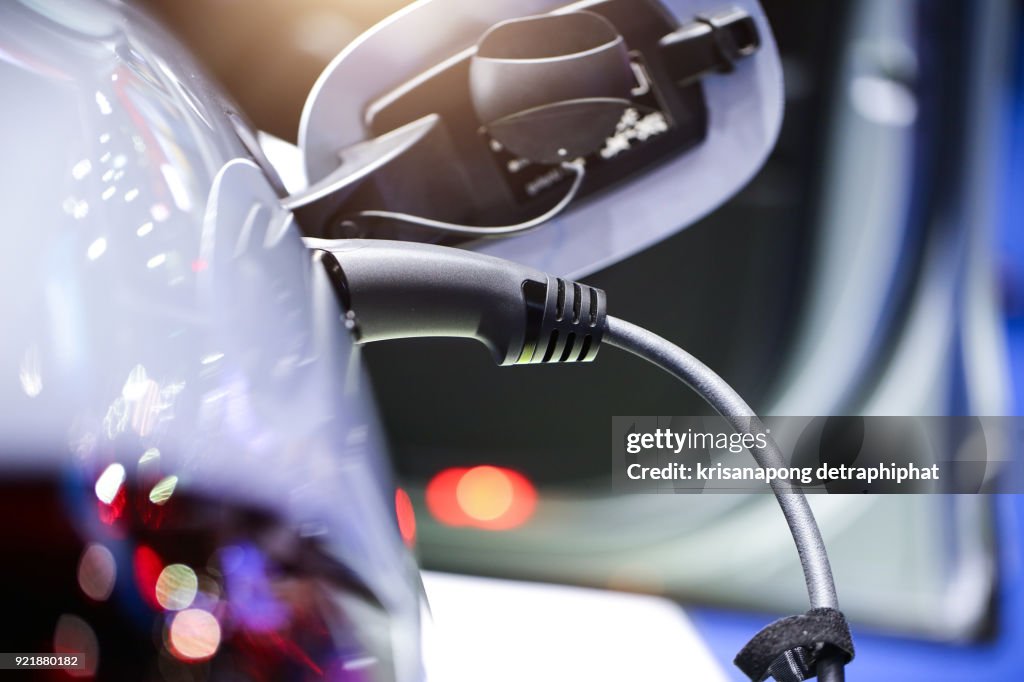 Electric car charging.