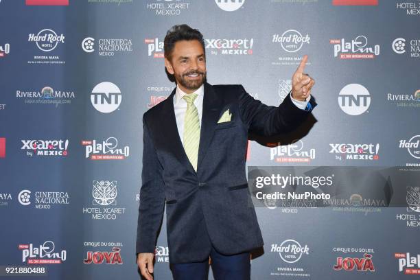 Actor Eugenio Derbez is seen attending at photocall to promote 5th Platinum Awards of Ibero-American Cinema, the event will be held on April 29 in...