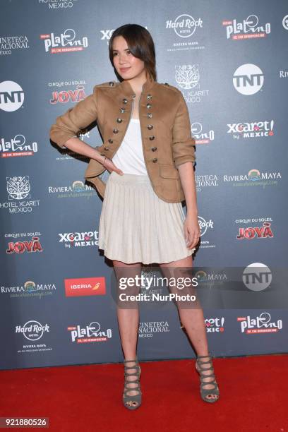 Actress Costanza Andrade is seen attending at photocall to promote 5th Platinum Awards of Ibero-American Cinema, the event will be held on April 29...