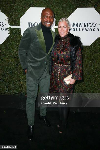 Terry Crews and Rebecca King-Crews attend the Esquire's Annual Maverick's of Hollywood at Sunset Tower on February 20, 2018 in Los Angeles,...