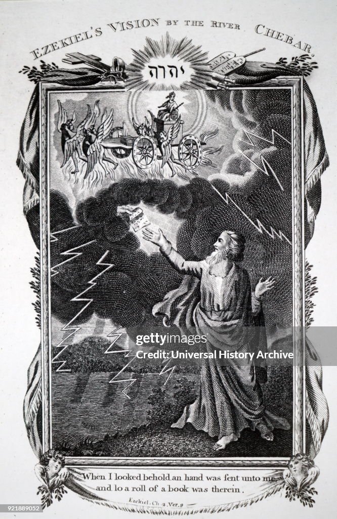 Ezekiel's vision of a chariot in the sky.