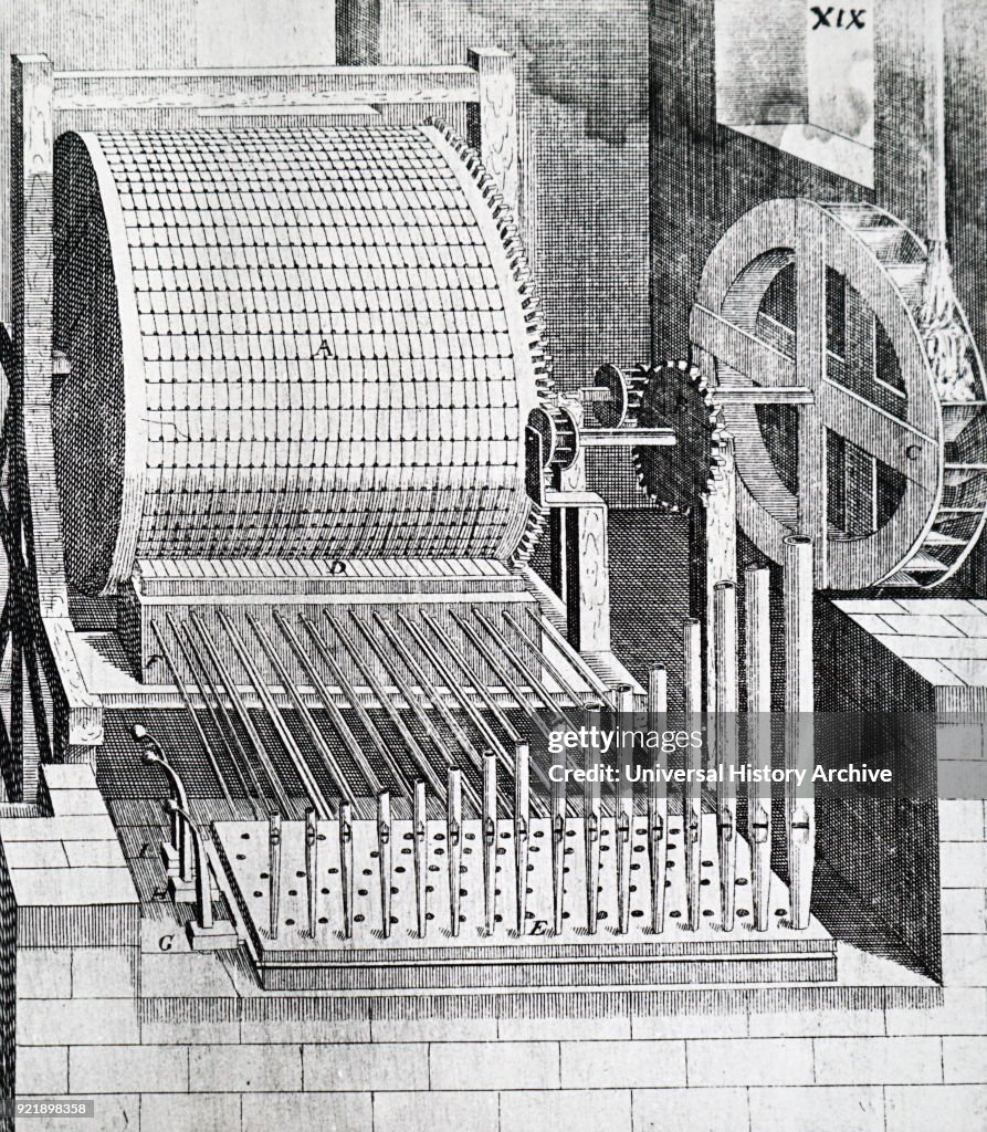 A water driven mechanical organ.