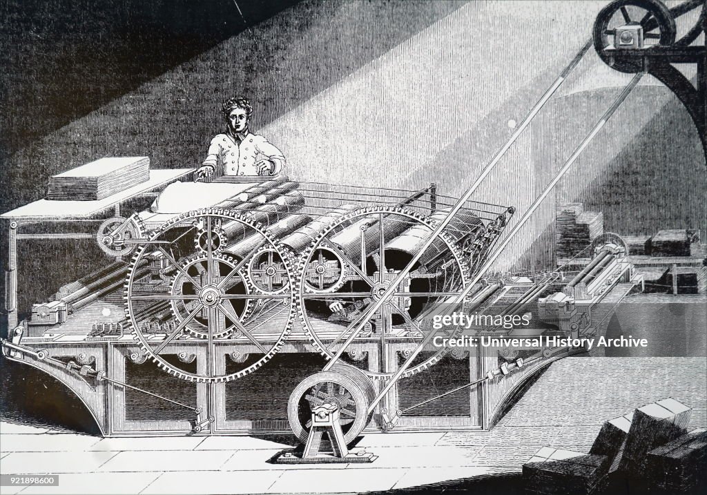 Augustus Applegath's vertical cylinder printing machine.