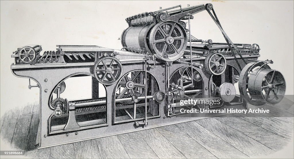 A single cylinder perfecting machine.