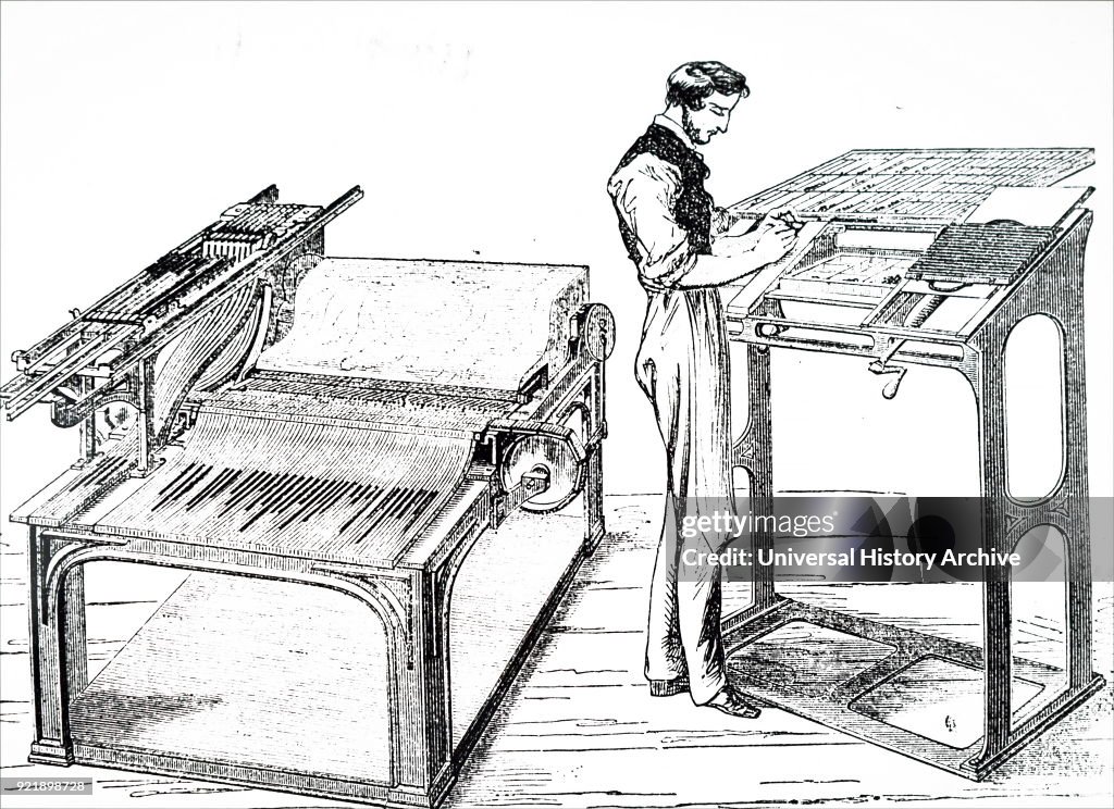 A type-composing and distributing machines.