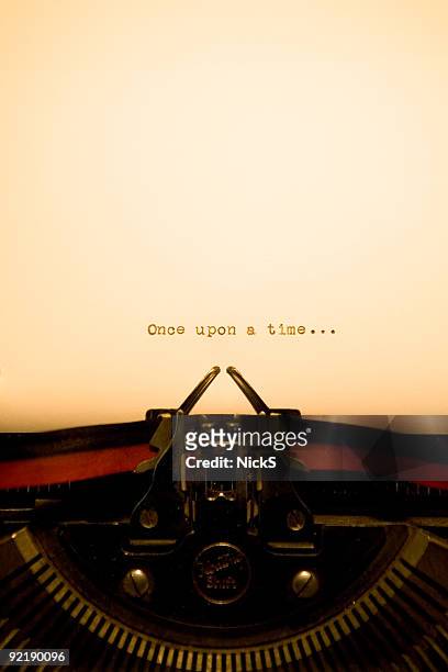 typewriter - once upon a time - author stock pictures, royalty-free photos & images