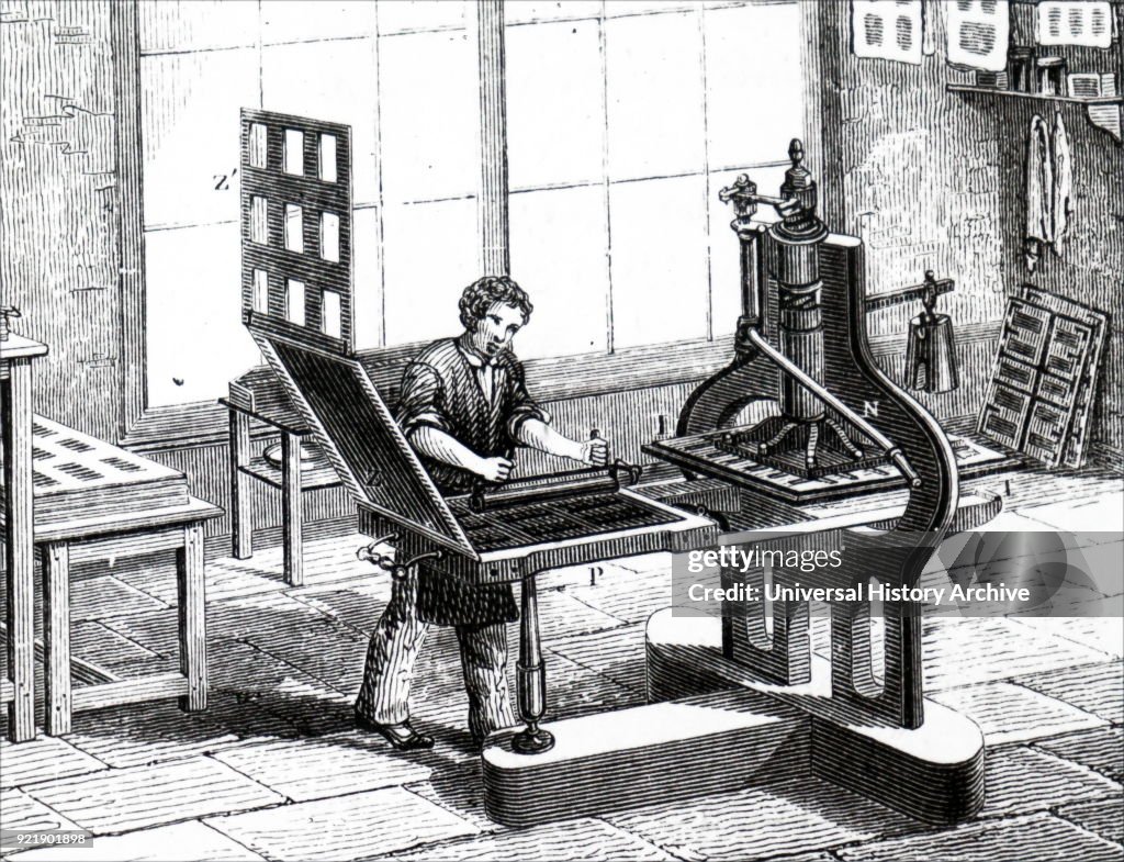 A 'Liberty' plate printing press.