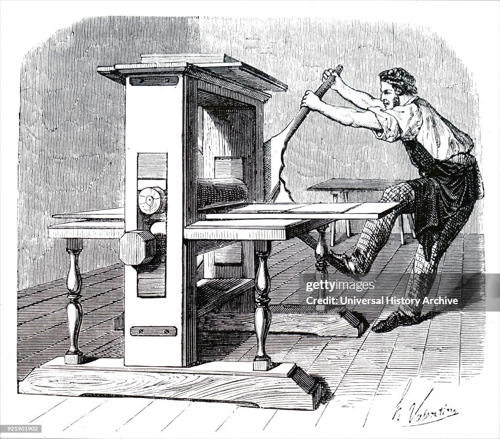 A copperplate printer.