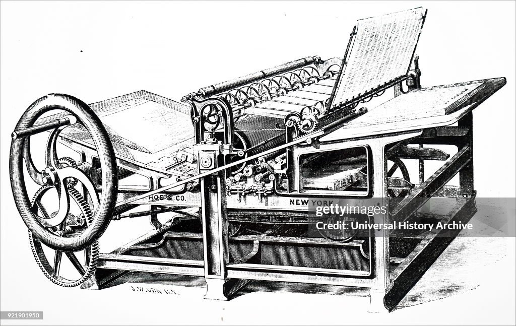 A hand printing machine.