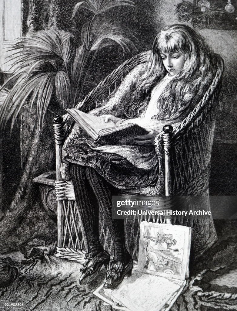 A girl reading.