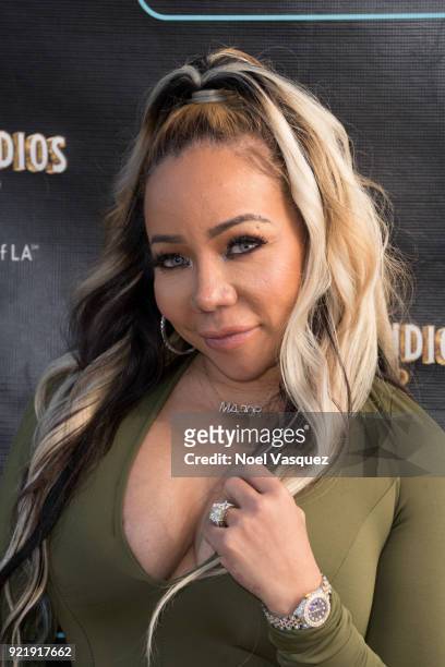 Tameka Cottle visits "Extra" at Universal Studios Hollywood on February 20, 2018 in Universal City, California.