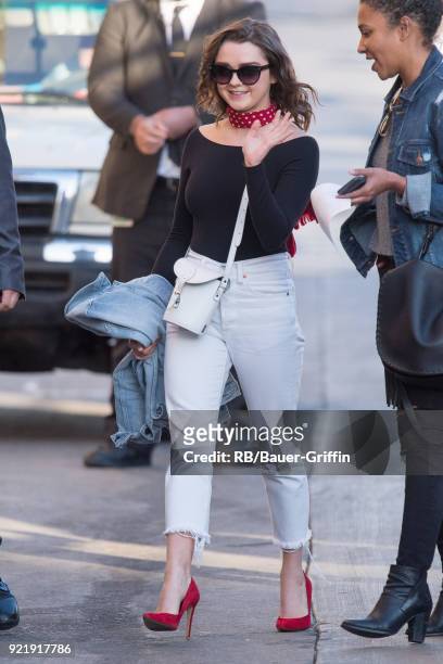 Maisie Williams is seen at 'Jimmy Kimmel Live' on February 20, 2018 in Los Angeles, California.