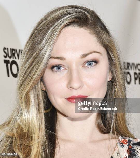 Christina McDowell attends the premiere of Gravitas Pictures' "Survivors Guide To Prison" at The Landmark on February 20, 2018 in Los Angeles,...
