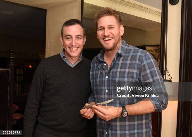 Restaurateur Will Guidara hosts chef Curtis Stone on "First Date" exclusively on SiriusXM at Nomad Los Angeles on February 16, 2018 in Los Angeles,...