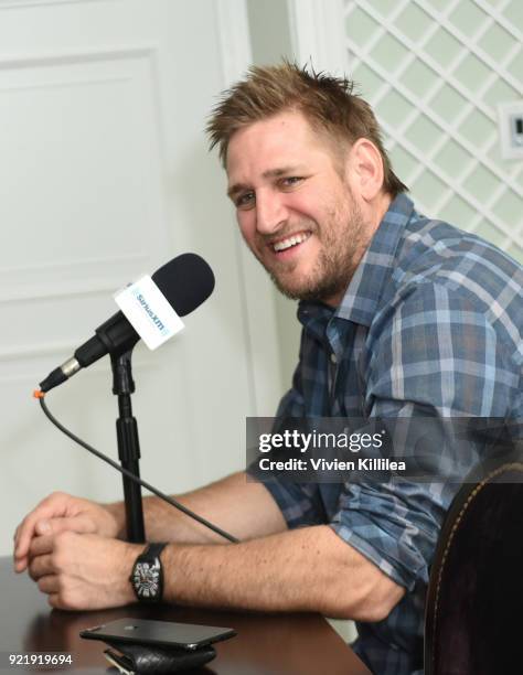 Restaurateur Will Guidara hosts chef Curtis Stone on "First Date" exclusively on SiriusXM at Nomad Los Angeles on February 16, 2018 in Los Angeles,...