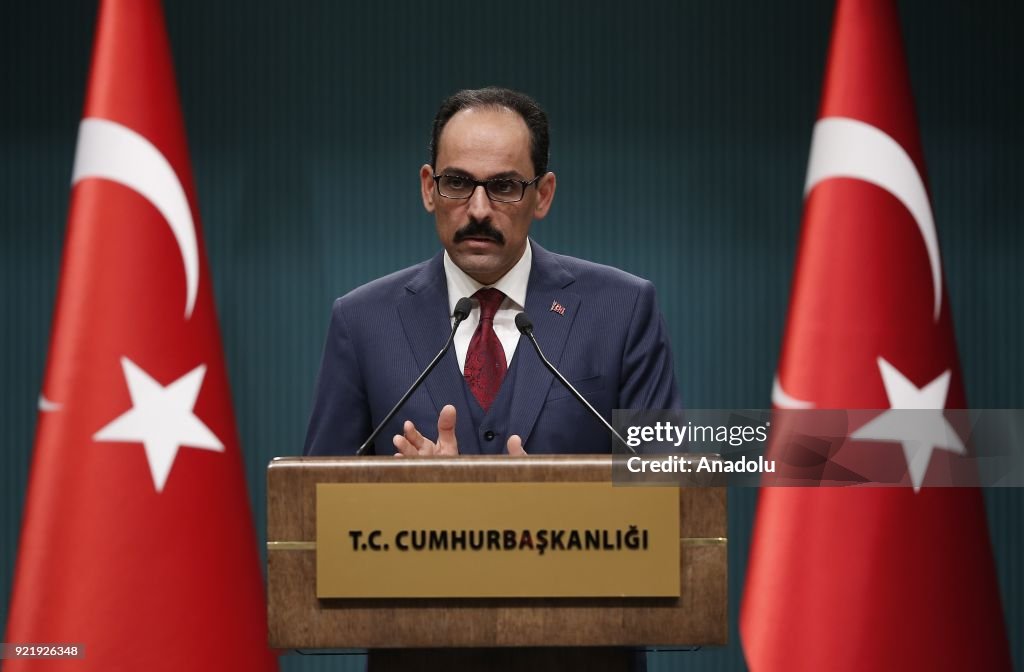 Turkish Presidential spokesman Ibrahim Kalin