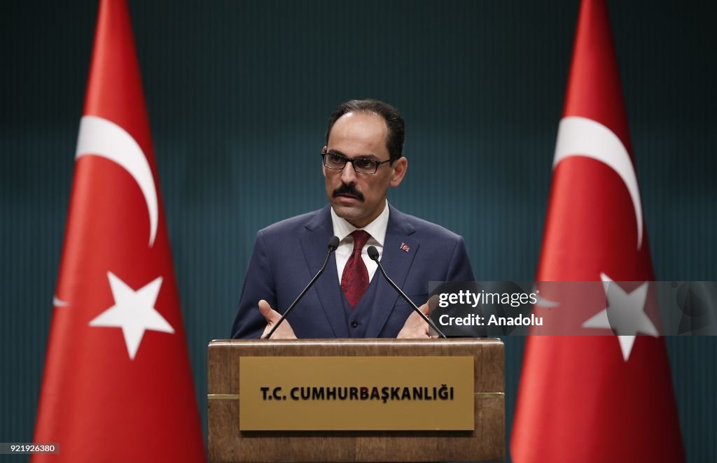 Turkish Presidential spokesman Ibrahim Kalin