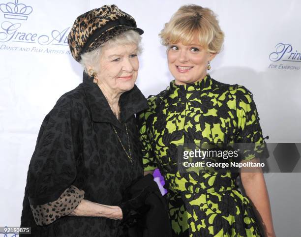 Actresses Elaine Stritch and Martha Plimpton attend The Princess Grace Awards Gala at Cipriani 42nd Street on October 21, 2009 in New York City.
