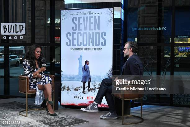 Actress Clare-Hope Ashitey visits Build Studio to discuss the series "Seven Seconds" at Build Studio on February 20, 2018 in New York City.
