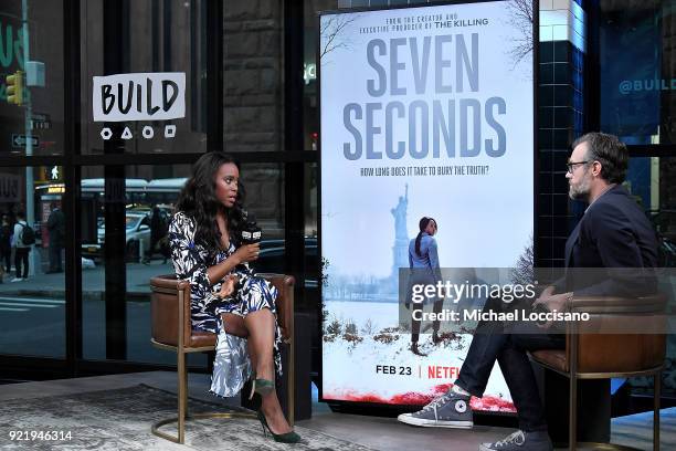 Actress Clare-Hope Ashitey visits Build Studio to discuss the series "Seven Seconds" at Build Studio on February 20, 2018 in New York City.