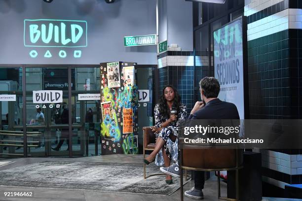 Actress Clare-Hope Ashitey visits Build Studio to discuss the series "Seven Seconds" at Build Studio on February 20, 2018 in New York City.