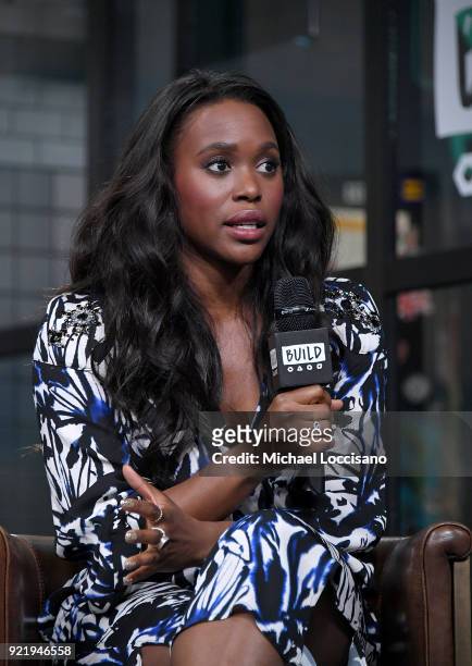 Actress Clare-Hope Ashitey visits Build Studio to discuss the series "Seven Seconds" at Build Studio on February 20, 2018 in New York City.