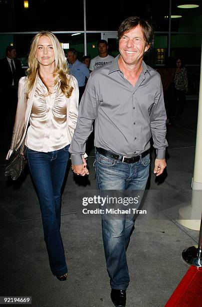 Dennis Quaid and wife, Kimberly Quaid arrive to the "One Peace At A Time" a Los Angeles benefit screening held at ArcLight Cinemas on October 21,...