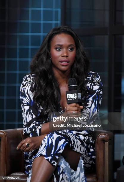 Actress Clare-Hope Ashitey visits Build Studio to discuss the series "Seven Seconds" at Build Studio on February 20, 2018 in New York City.