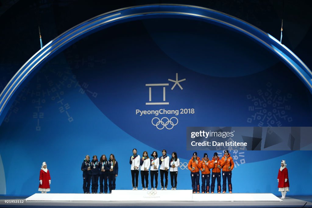 Medal Ceremony - Winter Olympics Day 12