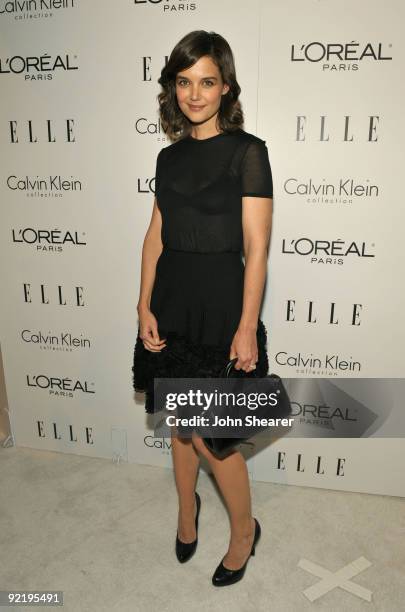 Actress Katie Holmes arrives at the 16th Annual ELLE Women in Hollywood Tribute held at the Four Seasons Hotel on October 19, 2009 in Beverly Hills,...