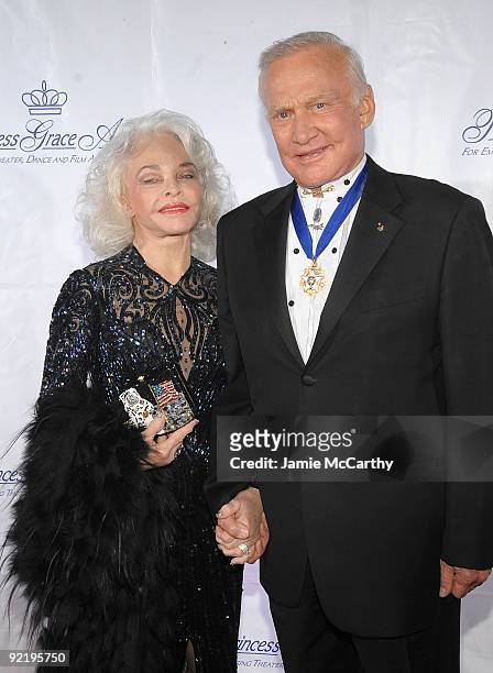 Astronaut Buzz Aldrin and wife Lois Aldrin attend The Princess Grace Awards Gala at Cipriani 42nd Street on October 21, 2009 in New York City.
