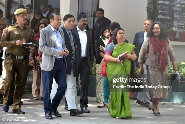 Association Secretary Manisha Saxena along with other IAS officers after meeting Lt Governor Anil Baijal over alleged manhandling of Delhi Chief...