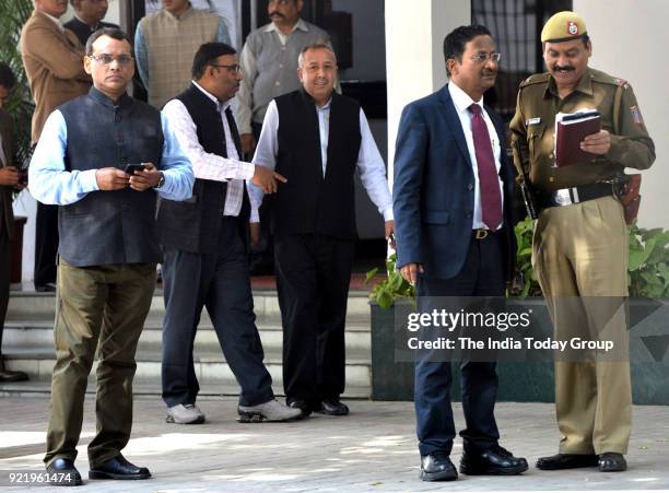 Association Secretary Manisha Saxena along with other IAS officers after meeting Lt Governor Anil Baijal over alleged manhandling of Delhi Chief...