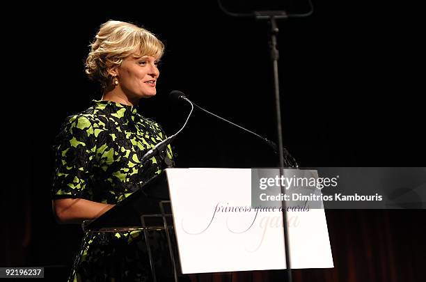 Actress Martha Plimpton speaks at The Princess Grace Awards Gala at Cipriani 42nd Street on October 21, 2009 in New York City.