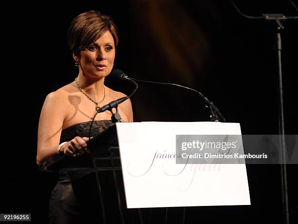 Personality Maggie Rodriguez speaks at The Princess Grace Awards Gala at Cipriani 42nd Street on October 21, 2009 in New York City.