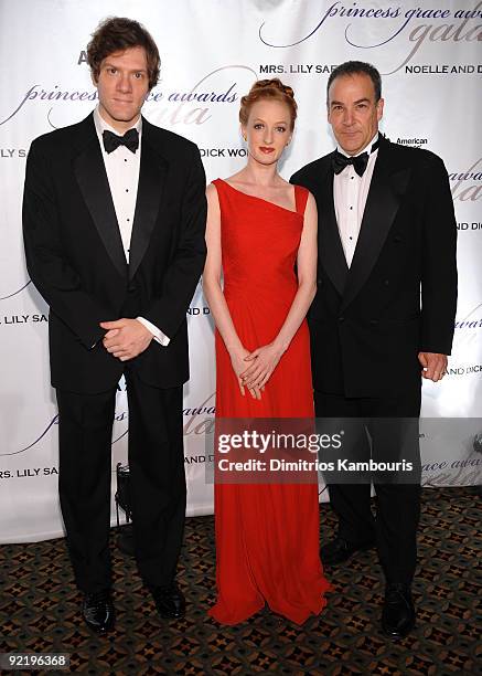 Writer Adam Rapp, dancer Gillian Murphy and actor Mandy Patinkin attends The Princess Grace Awards Gala at Cipriani 42nd Street on October 21, 2009...