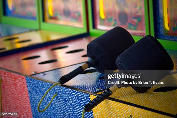 whack a mole mallets - mallet hand tool stock pictures, royalty-free photos & images