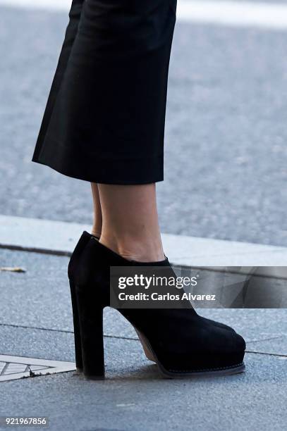 Spanish Health Minister Dolors Montserrat arrives to attend a Gender-Based Violence meeting at Delegacion del Gobierno Para la Violencia de Genero...