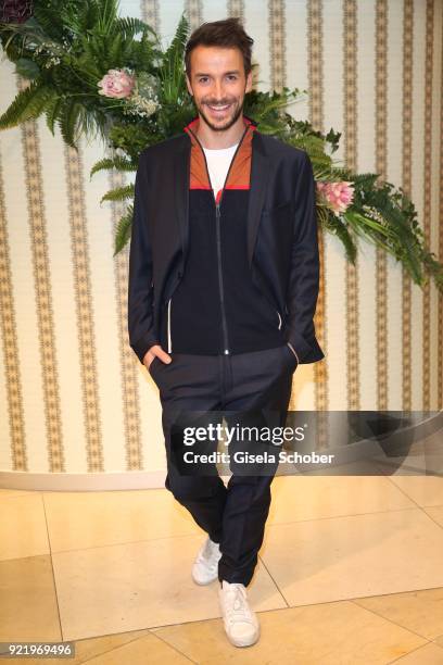 Max Alberti during the 'Maison des Fleurs' photo session at KONEN on February 20, 2018 in Munich, Germany.