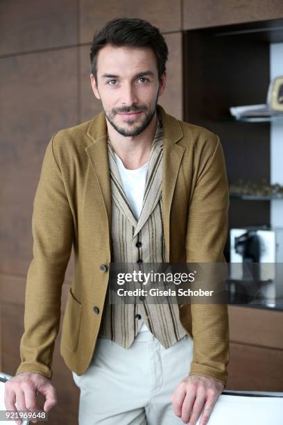 Max Alberti during the 'Maison des Fleurs' photo session at KONEN on February 20, 2018 in Munich, Germany.