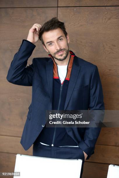 Max Alberti during the 'Maison des Fleurs' photo session at KONEN on February 20, 2018 in Munich, Germany.