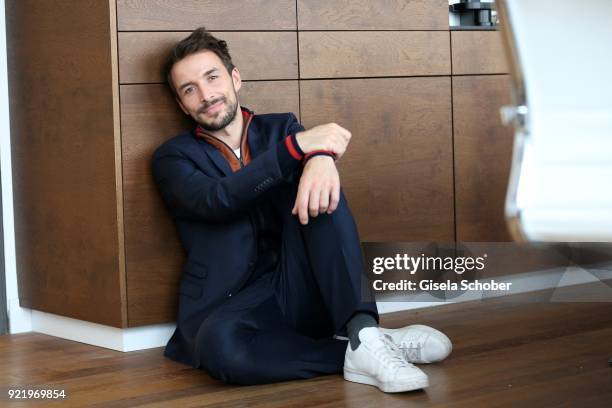 Max Alberti during the 'Maison des Fleurs' photo session at KONEN on February 20, 2018 in Munich, Germany.