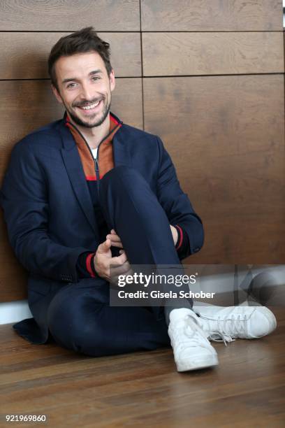 Max Alberti during the 'Maison des Fleurs' photo session at KONEN on February 20, 2018 in Munich, Germany.