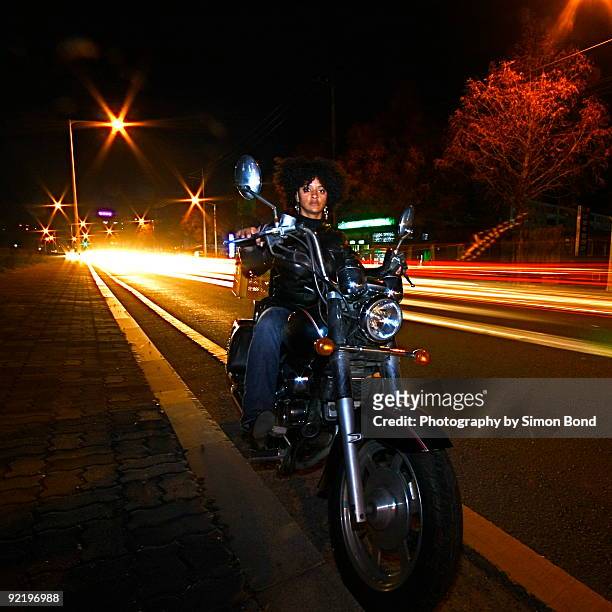 biker girl - suncheon stock pictures, royalty-free photos & images