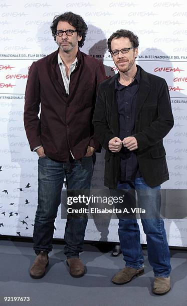 Directors Joel Coen and Ethan Coen attend the 'A Serious Man' Photocall during Day 8 of the 4th International Rome Film Festival held at the...