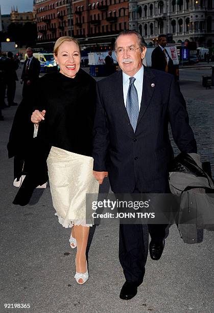 External relations and European Neighbourhood Policy Benita Ferrero-Waldner arrives with her husband Francisco Ferrero Campos at the Vasa Museum in...