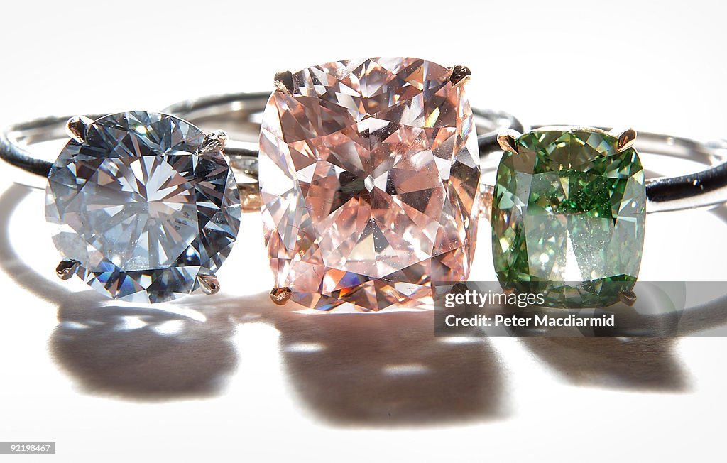 Rare Diamonds And Jewels Are Displayed Ahead Of A Sotheby's Auction