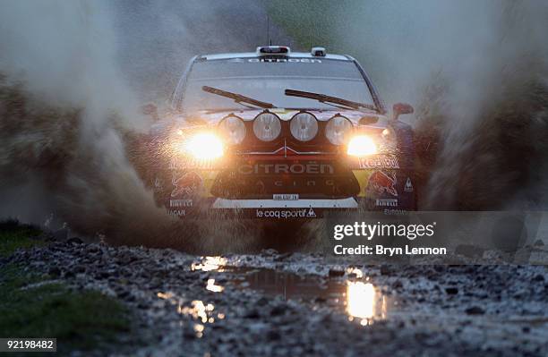 Sebastien Loeb of France and Citroen in action during Shakedown for the Wales Rally GB on October 22, 2009 in Margam Park, near Swansea, Wales.