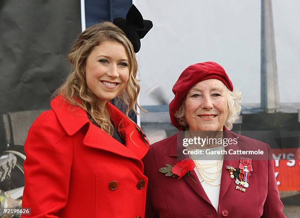 Hayley Westenra and Dame Vera Lynn attend the Poppy Appeal For Afghan Generation launch on October 22, 2009 in London, England.